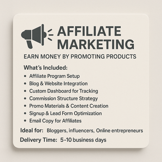 📢 Affiliate Marketing Setup – Earn More Through Referrals